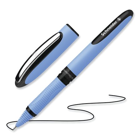 Schneider Electric One Hybrid Gel Pen, Stick, Fine 0.5 mm, Black Ink, Blue Barrel, 10PK 183501